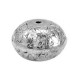 Metal bead disc flower 21x14mm Antique silver